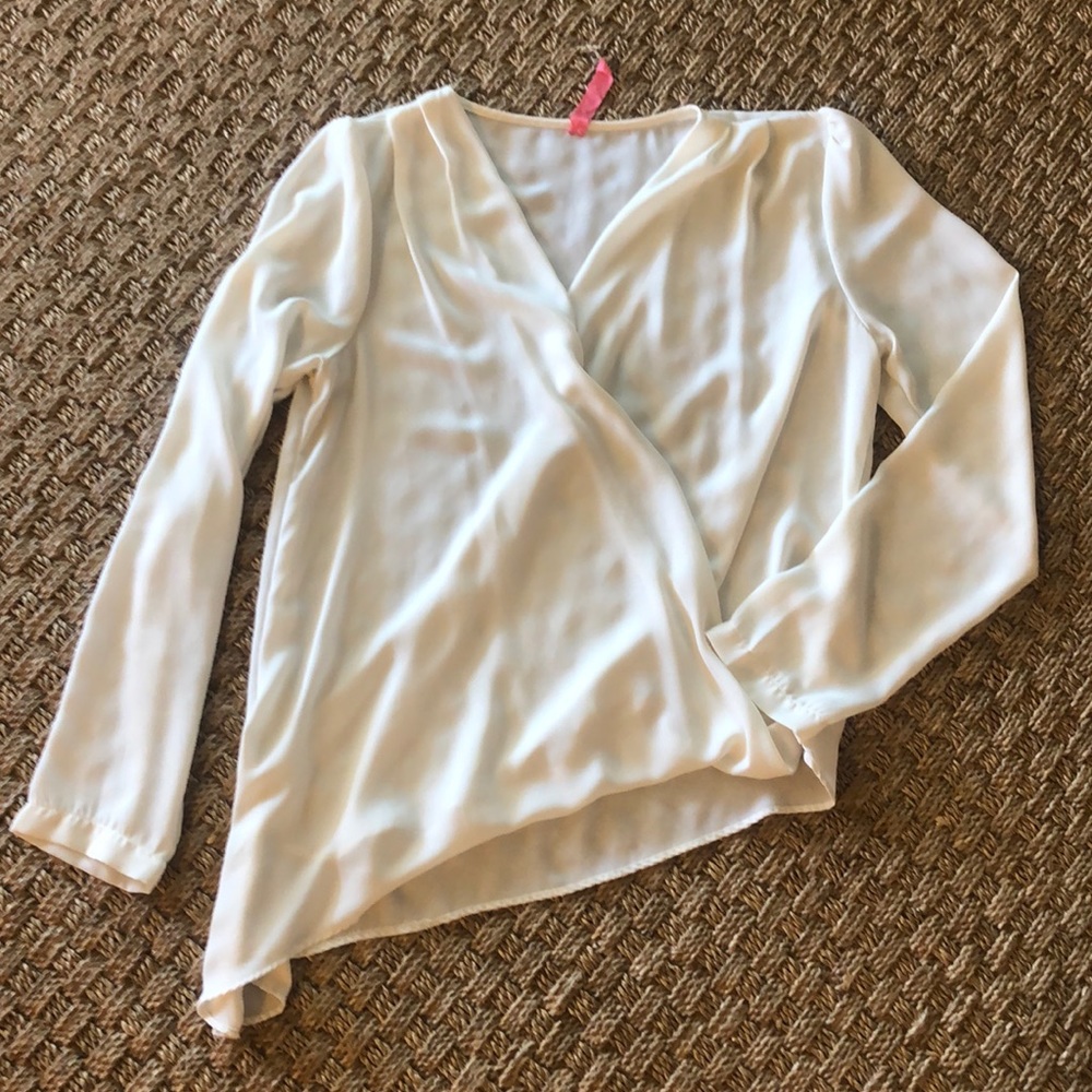 Front cross Ivory Blouse